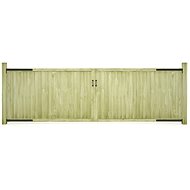 Garden gate 2-leaf impregnated pine 400×125 cm - Gate