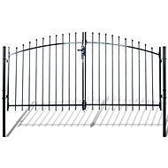 Dvoukřídlá plotová brána s hroty nahoře 300×175 cm - Brána