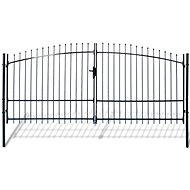 Dvoukřídlá plotová brána s hroty nahoře 400×225 cm - Brána
