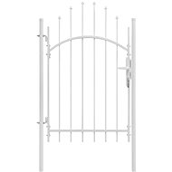 Garden gate steel 1×2,25 m white - Fence Gate