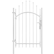 Garden gate steel 1×2,45 m white - Fence Gate