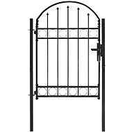 Zahradní branka s obloukem ocelová 100×125 cm černá - Fence Gate