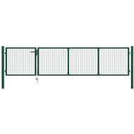 Zahradní plotová brána ocel 350×75 cm zelená - Gate