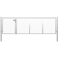 Zahradní brána ocel 350×100 cm stříbrná - Gate
