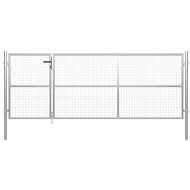 Zahradní plotová brána ocel 350×125 cm stříbrná - Brána