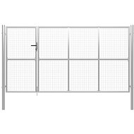 Zahradní plotová brána ocel 350×175 cm stříbrná - Brána