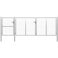 Zahradní plotová brána ocel 400×125 cm stříbrná - Brána
