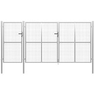 Zahradní brána ocel 400×200 cm stříbrná - Brána