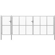 Zahradní brána ocel 500×175 cm stříbrná - Brána