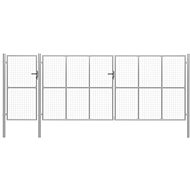 Zahradní brána ocel 500×200 cm stříbrná - Brána