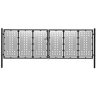 Zahradní plotová brána ocel 400×125 cm stříbrná - Brána