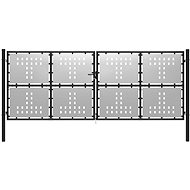 Zahradní brána ocel 400×150 cm stříbrná - Brána