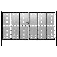 Zahradní brána ocel 400×200 cm stříbrná - Brána