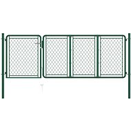 Zahradní brána ocel 75×350 cm zelená - Brána