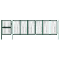 Zahradní brána ocel 125×495 cm zelená - Brána