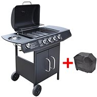 Gas Garden Grill 4 + 1 Burners Black - Grill