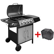 Gas Garden Grill 4 + 1 Burners Black and Silver - Grill