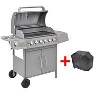 Gas garden grill 6 + 1 burners silver - Grill