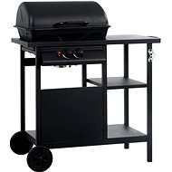 Gas Grill with 3-storey Side Table, Black - Grill