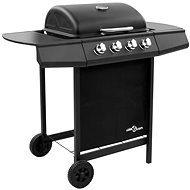 Gas Grill with 4 Burners Black - Grill
