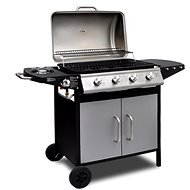 Gas garden grill 4 + 1 burners silver and black - Grill
