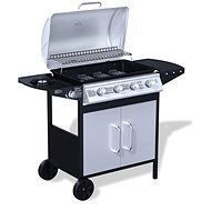 Gas Garden Grill 4 + 1 Stainless-steel Burners Black and Silver - Grill