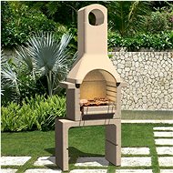 Garden Concrete Charcoal Grill with Chimney - Grill