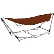 Hammock with folding stand brown - Garden Swing