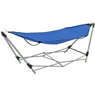 Hammock with folding stand blue - Garden Swing