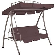 Garden Sofa Swing with Canopy, Coffee - Garden Swing