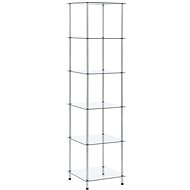 Shumee 5patrová police průhledná 40×40×160 cm tvrzené sklo, 249507 - Shelving Unit
