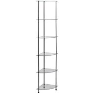 Shumee 6patrová police průhledná 30×30×160 cm tvrzené sklo, 249517 - Knihovna