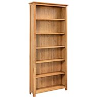 Shumee  se 6 policemi 80×22,5×170 cm masivní dubové dřevo  , 288474 - Knihovna