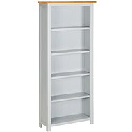 Shumee  s 5 policemi 60×22,5×140 cm masivní dubové dřevo, 288629 - Knihovna