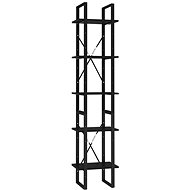 Shumee  s 5 policemi černá 40×30×175 cm dřevotříska, 3081969 - Shelving Unit
