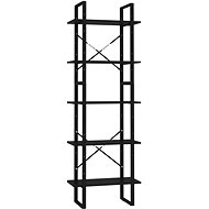 Shumee  s 5 policemi černá 60×30×175 cm dřevotříska, 3081979 - Shelving Unit