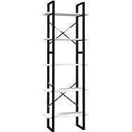 Shumee  s 5 policemi bílá 60×30×175 cm borové dřevo, 3081984 - Shelving Unit