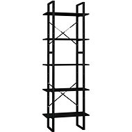 Shumee  s 5 policemi černá 60×30×175 cm borové dřevo, 3081987 - Shelving Unit