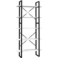 Shumee  s 5 policemi bílá 80×30×175 cm borové dřevo, 3081994 - Shelving Unit