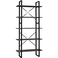 Shumee  s 5 policemi šedá 80×30×175 cm borové dřevo, 3081995 - Shelving Unit