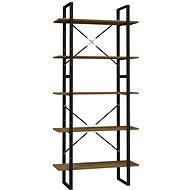 Shumee  s 5 policemi hnědá 80×30×175 cm borové dřevo, 3081996 - Shelving Unit