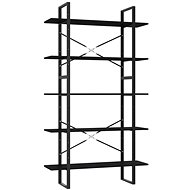 Shumee  s 5 policemi černá 100×30×175 cm dřevotříska, 3081999 - Shelving Unit