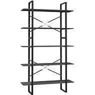 Shumee  s 5 policemi šedá 100×30×175 cm borové dřevo, 3082005 - Shelving Unit