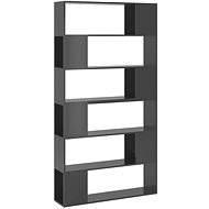 Shumee dělící stěna šedá s vysokým leskem 100×24×188 cm, 3082079 - Shelving Unit