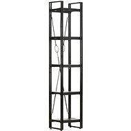 Shumee  s 5 policemi černá 40×30×180 cm masivní mangovník , 320624 - Shelving Unit