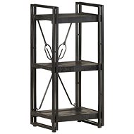Shumee  se 3 policemi černá 40×30×80 cm masivní mangovník, 320625 - Shelving Unit