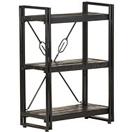 Shumee  se 3 policemi černá 60×30×80 cm masivní mangovník, 320626 - Shelving Unit