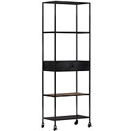 Shumee  60×35×180 cm hrubé mangovníkové dřevo a železo, 323735 - Shelving Unit