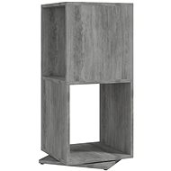 Shumee otočná skříňka betonově šedá 34,5×34,5×75,5 cm dřevotříska, 339552 - Knihovna