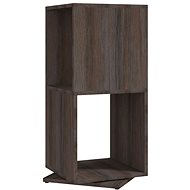 Shumee otočná skříňka šedá a dub sonoma 34,5×34,5×75,5 cm dřevotříska, 339554 - Knihovna